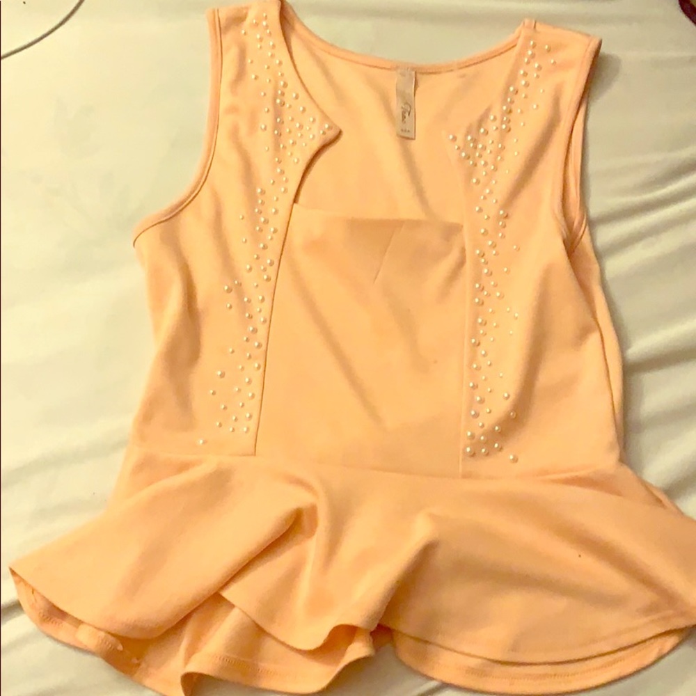Trac Shirt with Pink Pearls